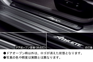 Scuff illumination (half mirror type)
