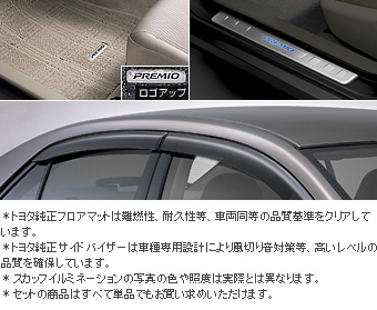 BASIC set (type 2) BASIC item (set item (scuff illumination))(Set item (primer for scuff illumination))(Floor mat (luxury))(Side visor (BASIC))
