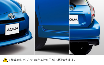 Aero part set (Ver.1) side mat guard (set item)/front spoiler/rear bumper spoiler
